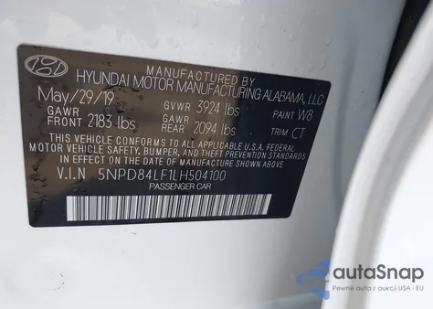 2020 Hyundai Elantra Sel из США, поврежденный, VIN 5NPD84LF1LH504100